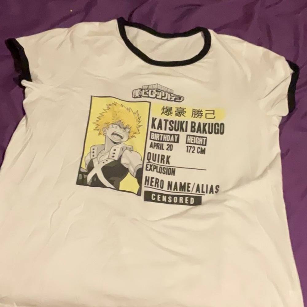 My Hero Academia Bakugo character shirt